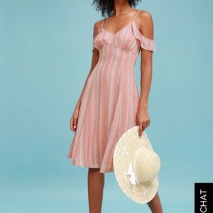 Lulus off the shoulder sand dollar dress NWT